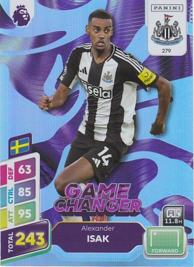 #279 Alexander Isak (Newcastle United) - Panini Adrenalyn XL Premier League PLUS 2025