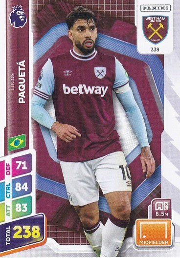 #338 Lucas Paqueta (West Ham United) - Panini Adrenalyn XL Premier League PLUS 2025