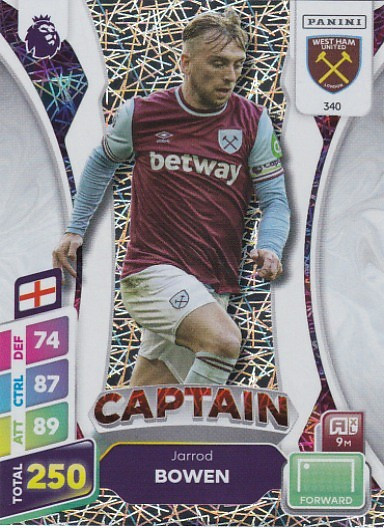 #340 Jarrod Bowen (West Ham United) - Panini Adrenalyn XL Premier League PLUS 2025