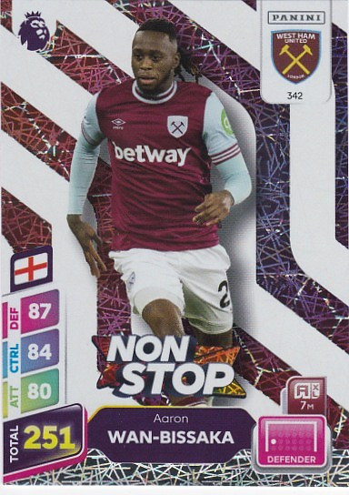 #342 Aaron Wan-Bissaka (West Ham United) - Panini Adrenalyn XL Premier League PLUS 2025
