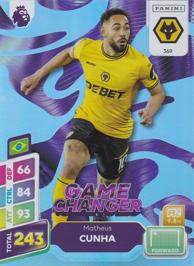 #369 Matheus Cunha (Wolves) - Panini Adrenalyn XL Premier League PLUS 2025