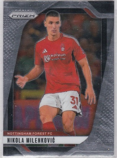#260 Nikola Milenkovic (Nottingham Forest) - Panini Prizm Premier League 2024/25