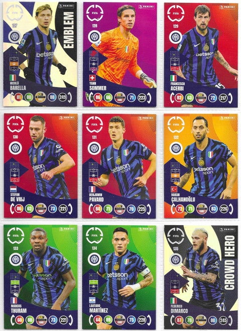 TEAM SET - Inter Milan (Base) - Panini Adrenalyn XL Club World Cup 2025