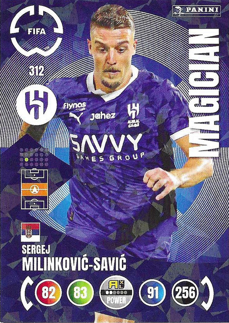 #312 Sergej Milinkovic-Savic (Al-Hilal) - MAGICIAN - Panini Adrenalyn XL Club World Cup 2025