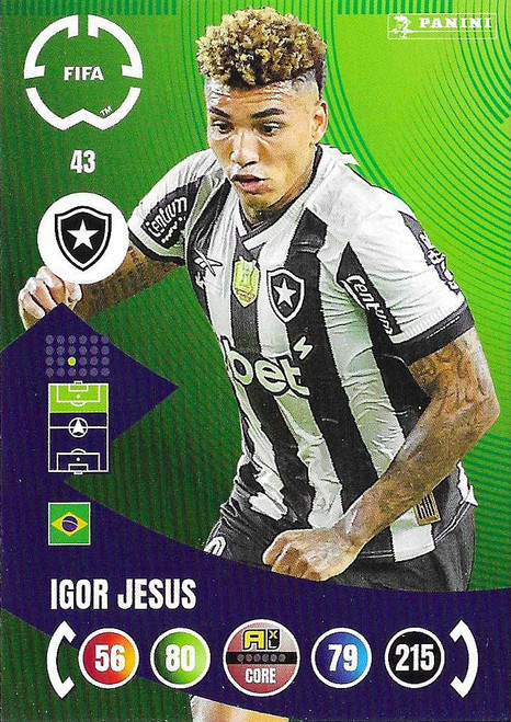 #043 Igor Jesus (Botafogo) - Panini Adrenalyn XL Club World Cup 2025
