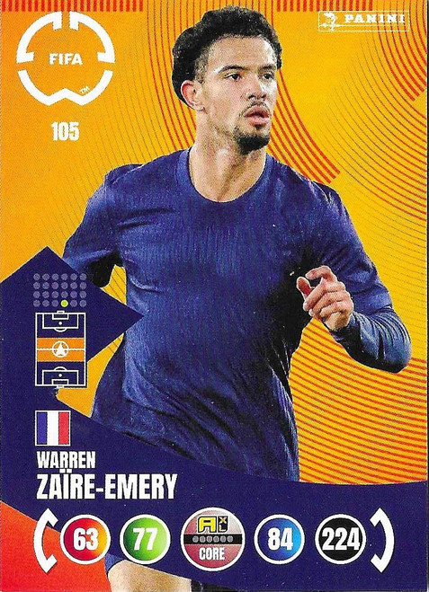 #105 Warren Zaire-Emery (PSG) - Panini Adrenalyn XL Club World Cup 2025
