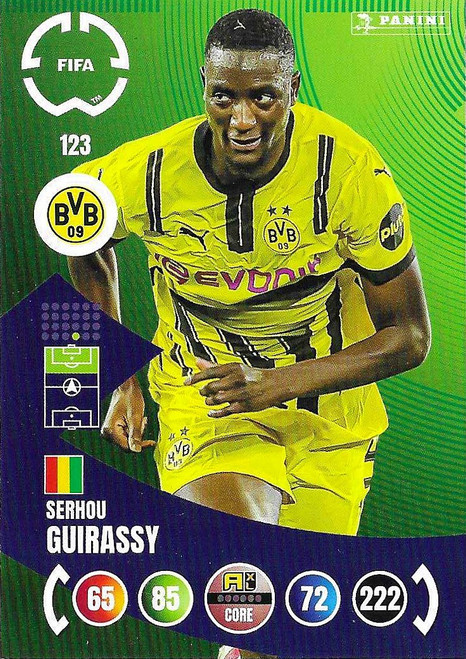 #123 Serhou Guirassy (Borussia Dortmund) - Panini Adrenalyn XL Club World Cup 2025