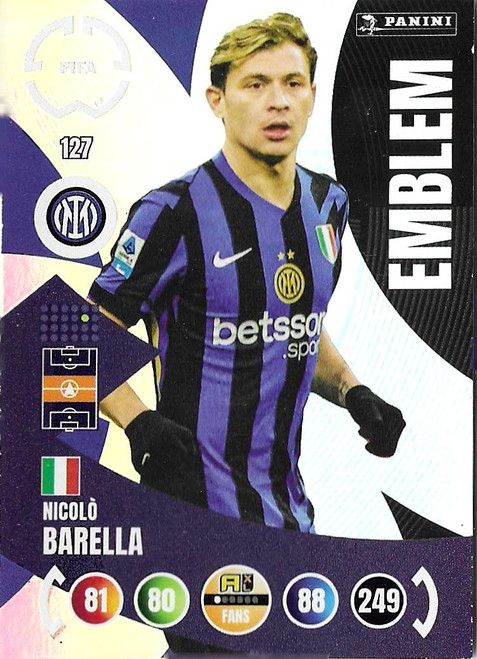 #127 Nicolo Barella (Inter Milan) - Panini Adrenalyn XL Club World Cup 2025