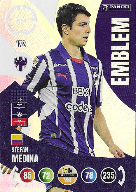 #172 Stefan Medina (Monterrey) - Panini Adrenalyn XL Club World Cup 2025