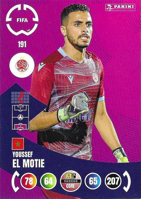 #191 Youssef El Motie (Wydad) - Panini Adrenalyn XL Club World Cup 2025