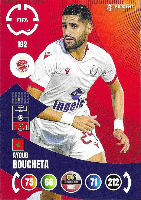#192 Ayoub Boucheta (Wydad) - Panini Adrenalyn XL Club World Cup 2025