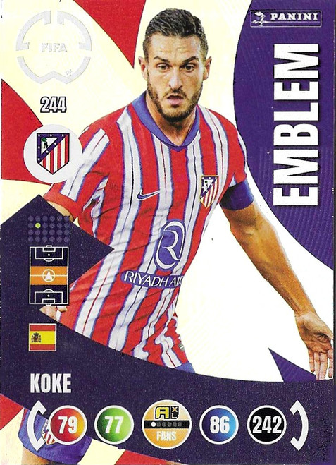 #244 Koke (Atletico Madrid) - Panini Adrenalyn XL Club World Cup 2025