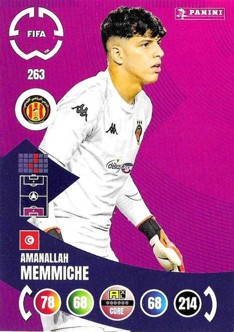 #263 Amanallah Memmiche (Tunis) - Panini Adrenalyn XL Club World Cup 2025