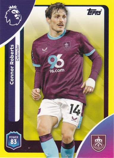 #311 Connor Roberts (Burnley) - YELLOW PARALLEL - Topps Premier League 2026