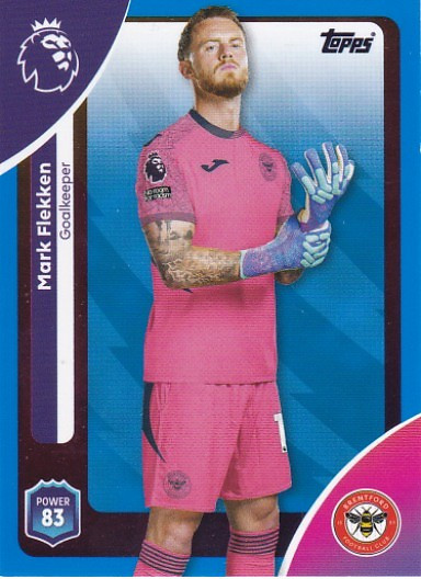 #056 Mark Flekken (Brentford) - BLUE PARALLEL - Topps Premier League 2026