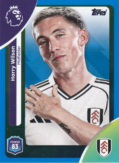 #156 Harry Wilson (Fulham) - BLUE PARALLEL - Topps Premier League 2026