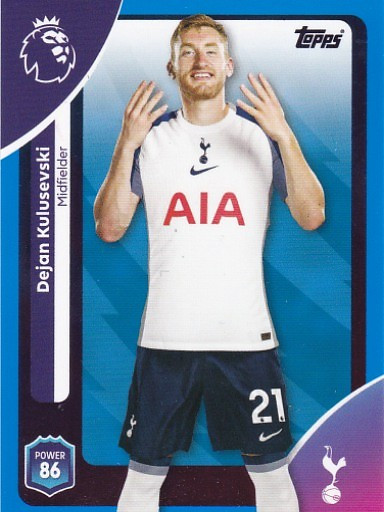 #260 Dejan Kulusevski (Tottenham) - BLUE PARALLEL - Topps Premier League 2026