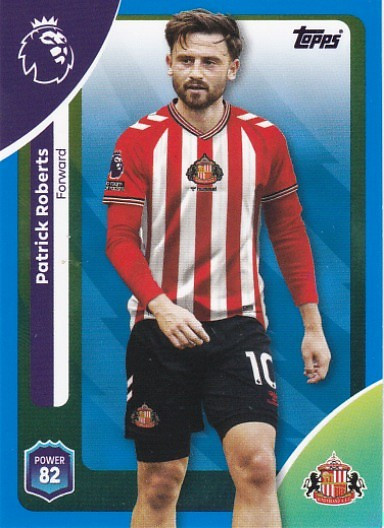 #355 Patrick Roberts (Sunderland) - BLUE PARALLEL - Topps Premier League 2026