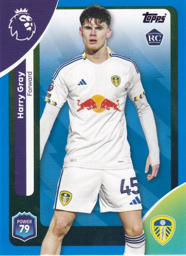 #334 Harry Gray (Leeds United) - BLUE PARALLEL - Topps Premier League 2026
