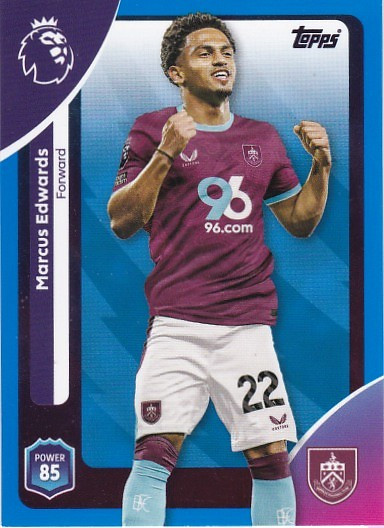 #317 Marcus Edwards (Burnley) - BLUE PARALLEL - Topps Premier League 2026