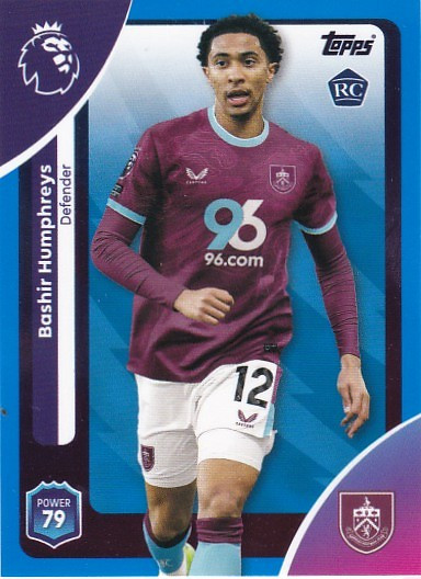 #310 Bashir Humphreys (Burnley) - BLUE PARALLEL - Topps Premier League 2026