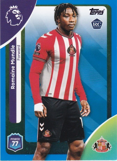#354 Romaine Mundle (Sunderland) - BLUE PARALLEL - Topps Premier League 2026