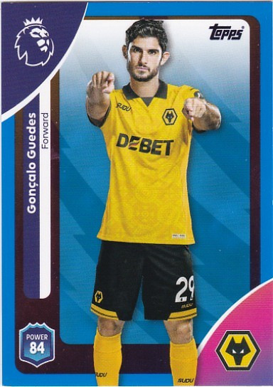 #300 Goncalo Guedes (Wolves) - BLUE PARALLEL - Topps Premier League 2026