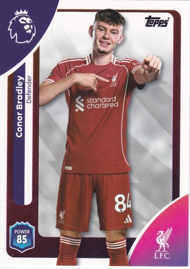 #168 Conor Bradley (Liverpool) - Topps Premier League 2026