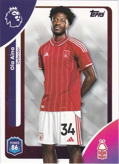 #238 Ola Aina (Nottingham Forest) - Topps Premier League 2026