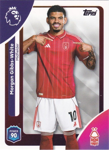 #245 Morgan Gibbs-White (Nottingham Forest) - Topps Premier League 2026