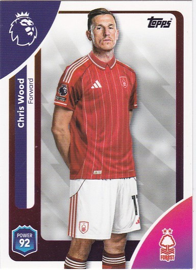#249 Chris Wood (Nottingham Forest) - Topps Premier League 2026