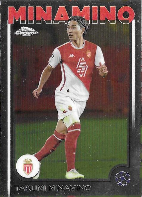 #057 Takumi Minamino (AS Monaco) - Topps Chrome UEFA Club Competitions 2024/25