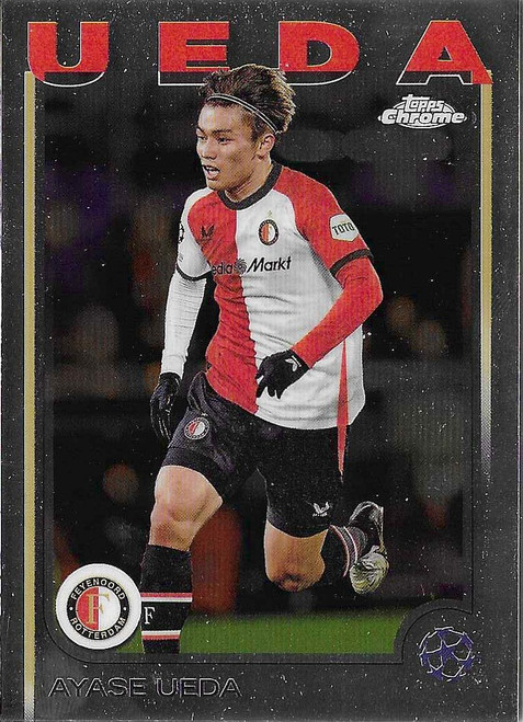 #074 Ayase Ueda (Feyenoord) - Topps Chrome UEFA Club Competitions 2024/25