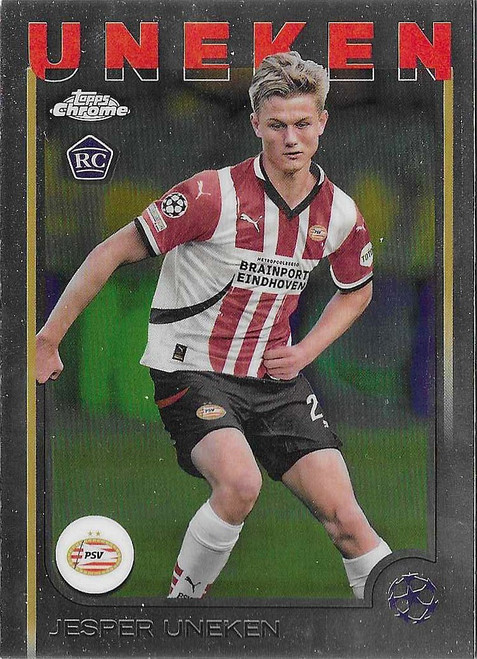 #097 Jesper Uneken (PSV) - Topps Chrome UEFA Club Competitions 2024/25