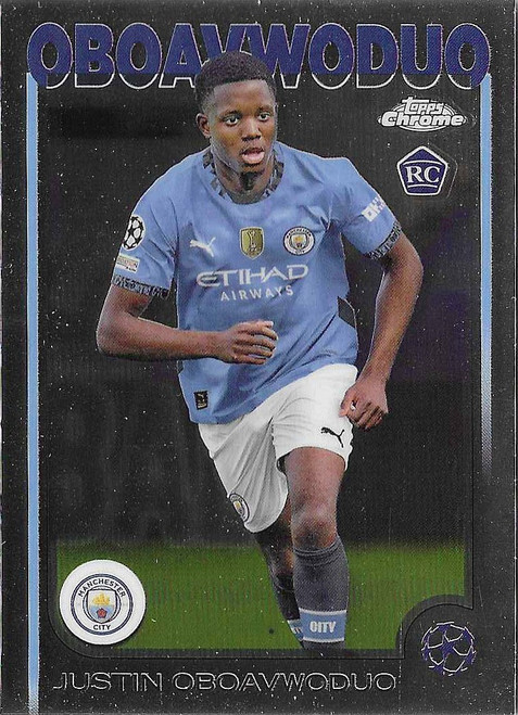 #144 Justin Oboavwoduo (Manchester City) - Topps Chrome UEFA Club Competitions 2024/25