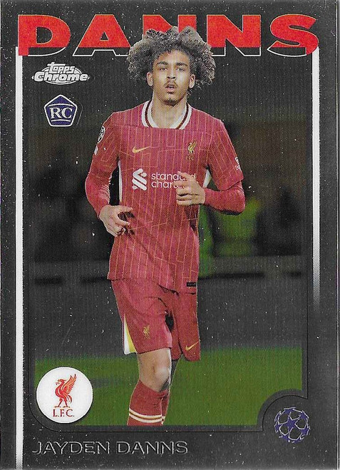 #193 Jayden Danns (Liverpool) - Topps Chrome UEFA Club Competitions 2024/25