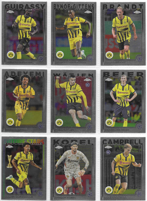 TEAM SET - Borussia Dortmund - Topps Chrome UEFA Club Competitions 2024/25