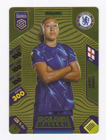 #003 Lauren James (Chelsea) - GOLDEN BALLER - Panini Adrenalyn XL Women's Super League 2025