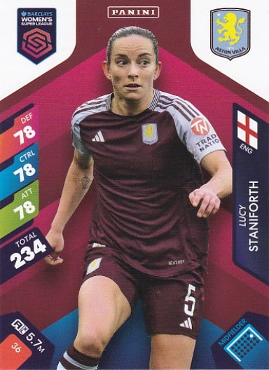 #036 Lucy Staniforth (Aston Villa) - Panini Adrenalyn XL Women's Super League 2025