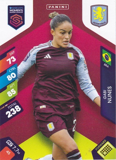 #045 Gabi Nunes (Aston Villa) - Panini Adrenalyn XL Women's Super League 2025
