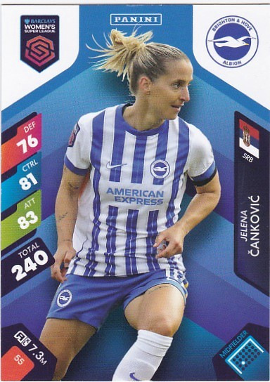 #055 Jelena Cankovic (Brighton) - Panini Adrenalyn XL Women's Super League 2025