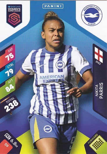 #059 Nikita Parris (Brighton) - Panini Adrenalyn XL Women's Super League 2025
