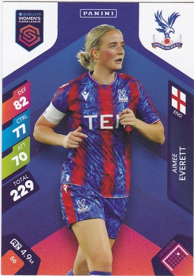 #086 Aimee Everett (Crystal Palace) - Panini Adrenalyn XL Women's Super League 2025