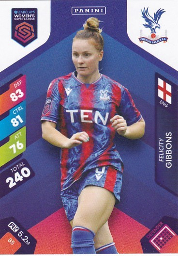 #085 Felicity Gibbons (Crystal Palace) - Panini Adrenalyn XL Women's Super League 2025
