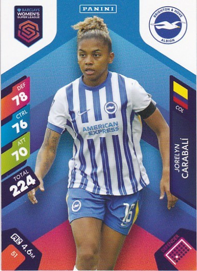 #051 Jorelyn Carabali (Brighton) - Panini Adrenalyn XL Women's Super League 2025