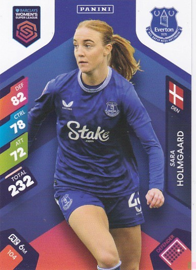 #104 Sara Holmgaard (Everton) - Panini Adrenalyn XL Women's Super League 2025