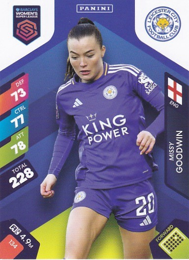 #134 Missy Goodwin (Leicester City) - Panini Adrenalyn XL Women's Super League 2025