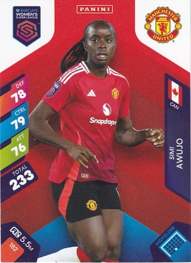 #182 Simi Awujo (Manchester United) - Panini Adrenalyn XL Women's Super League 2025