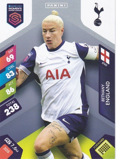 #205 Bethany England (Tottenham) - Panini Adrenalyn XL Women's Super League 2025