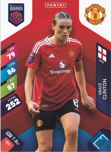 #180 Grace Clinton (Manchester United) - Panini Adrenalyn XL Women's Super League 2025
